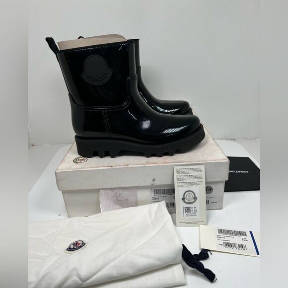 Moncler Ginette Hi-Shine Ankle Boots Size 9 - Picture 1 of 10